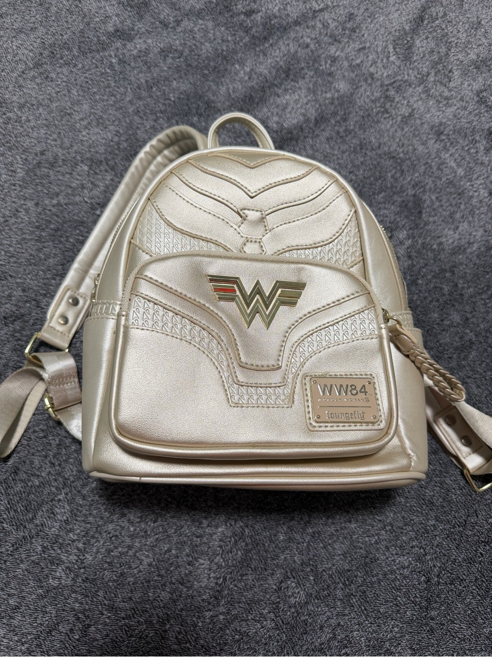Loungefly Metallic Gold WW84 Wonder Woman Mini Backpack